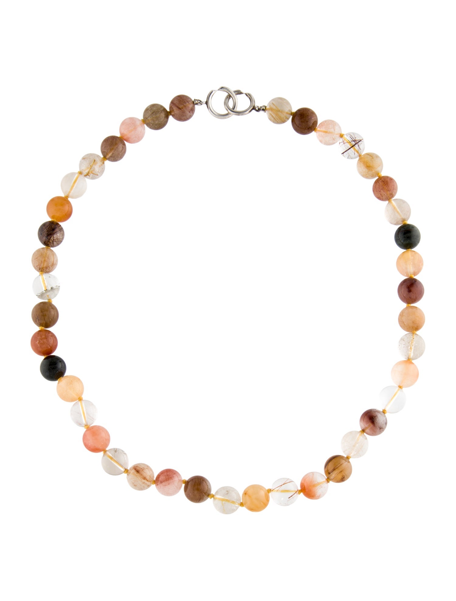 Tiffany & Co. Sagenitic Quartz & Quartz Beaded Necklace