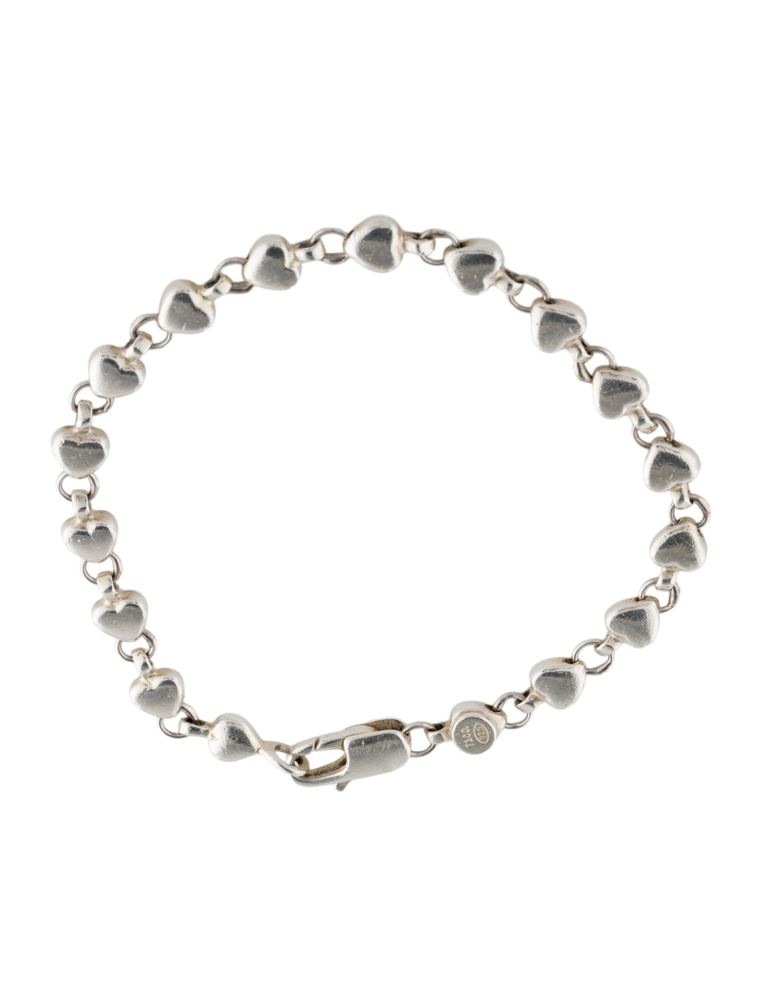 Tiffany & Co. Vintage Heart Link Bracelet