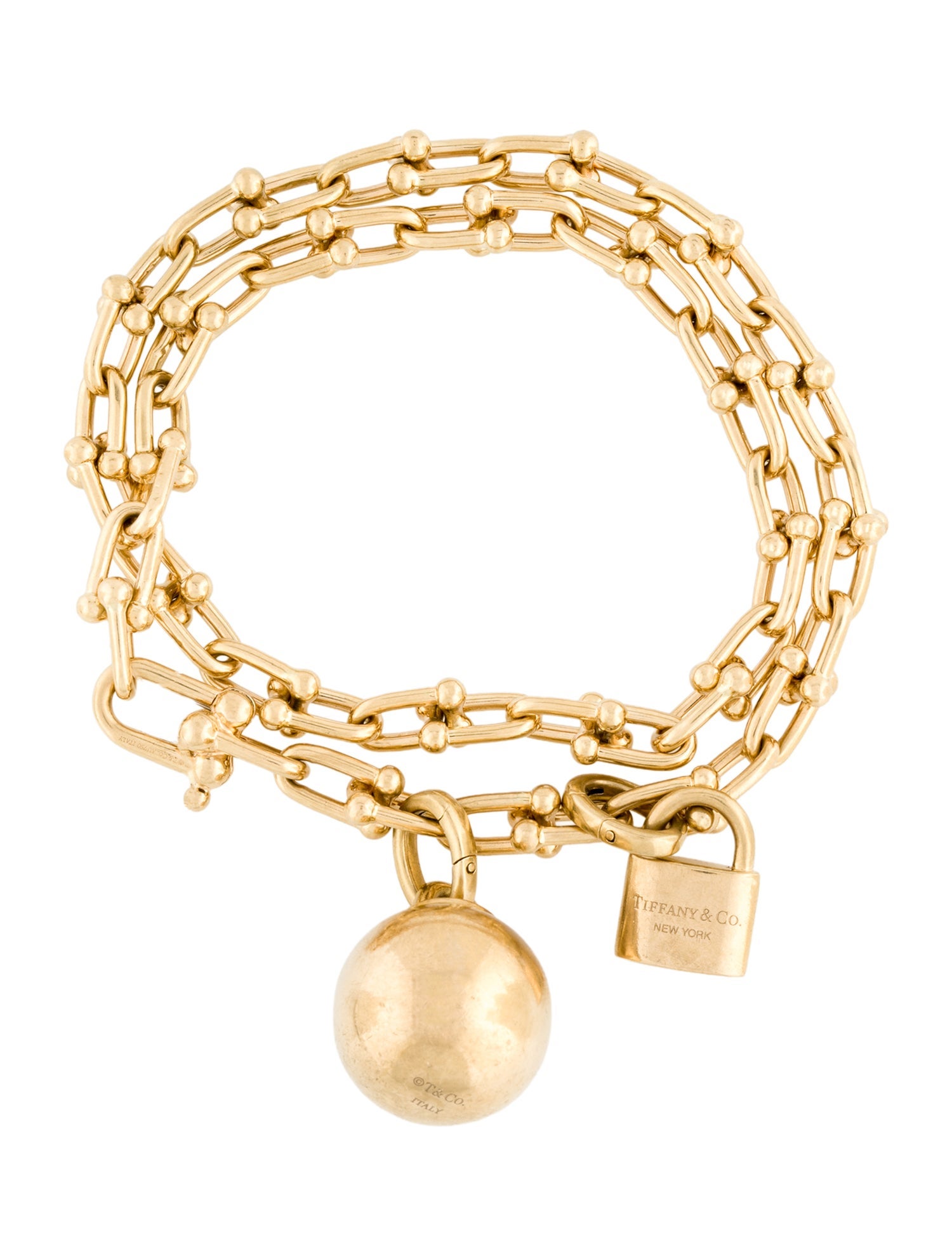 Tiffany & Co. 18K HardWear Small Link Wrap Bracelet