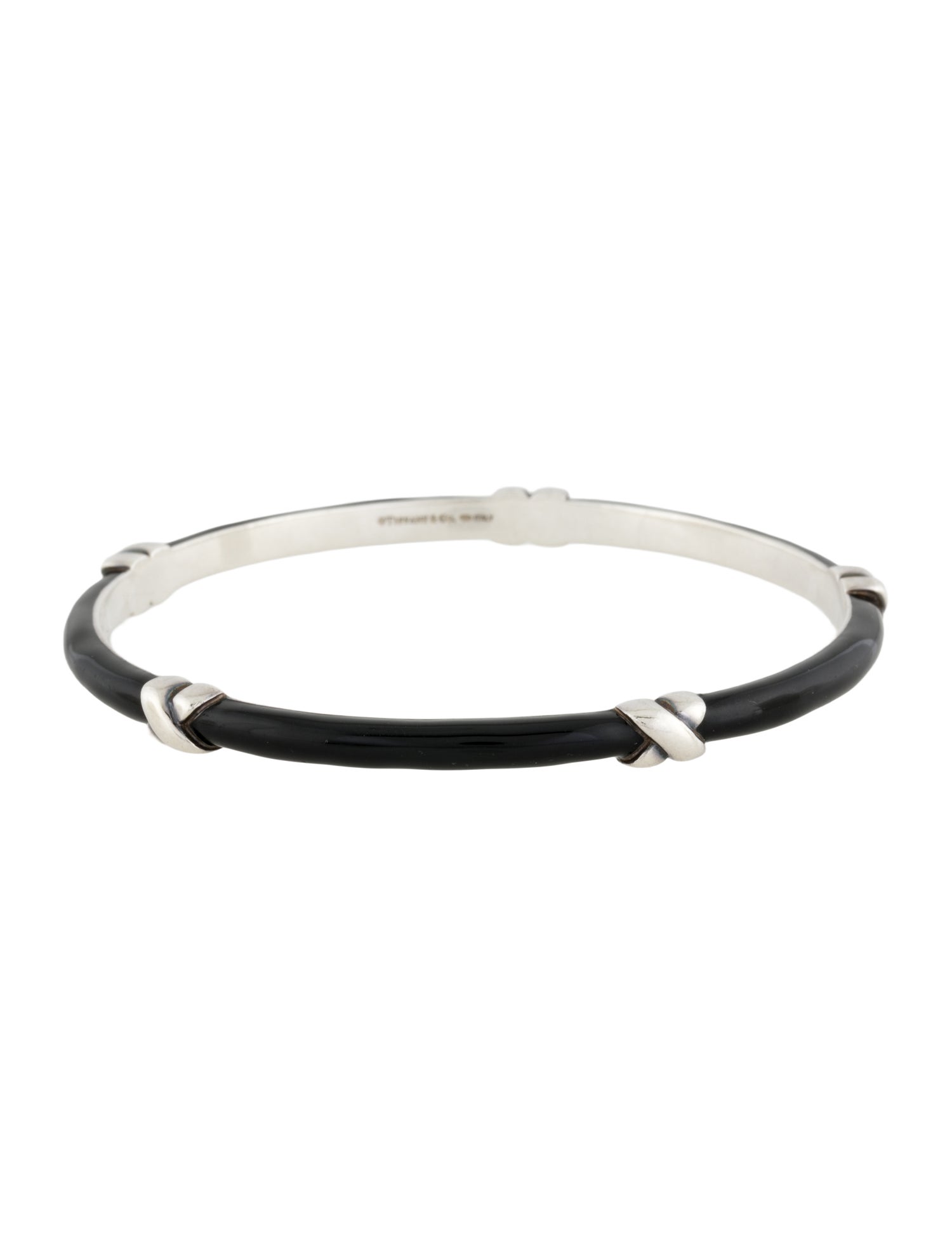 Tiffany & Co. Enamel Signature X Bangle Bracelet