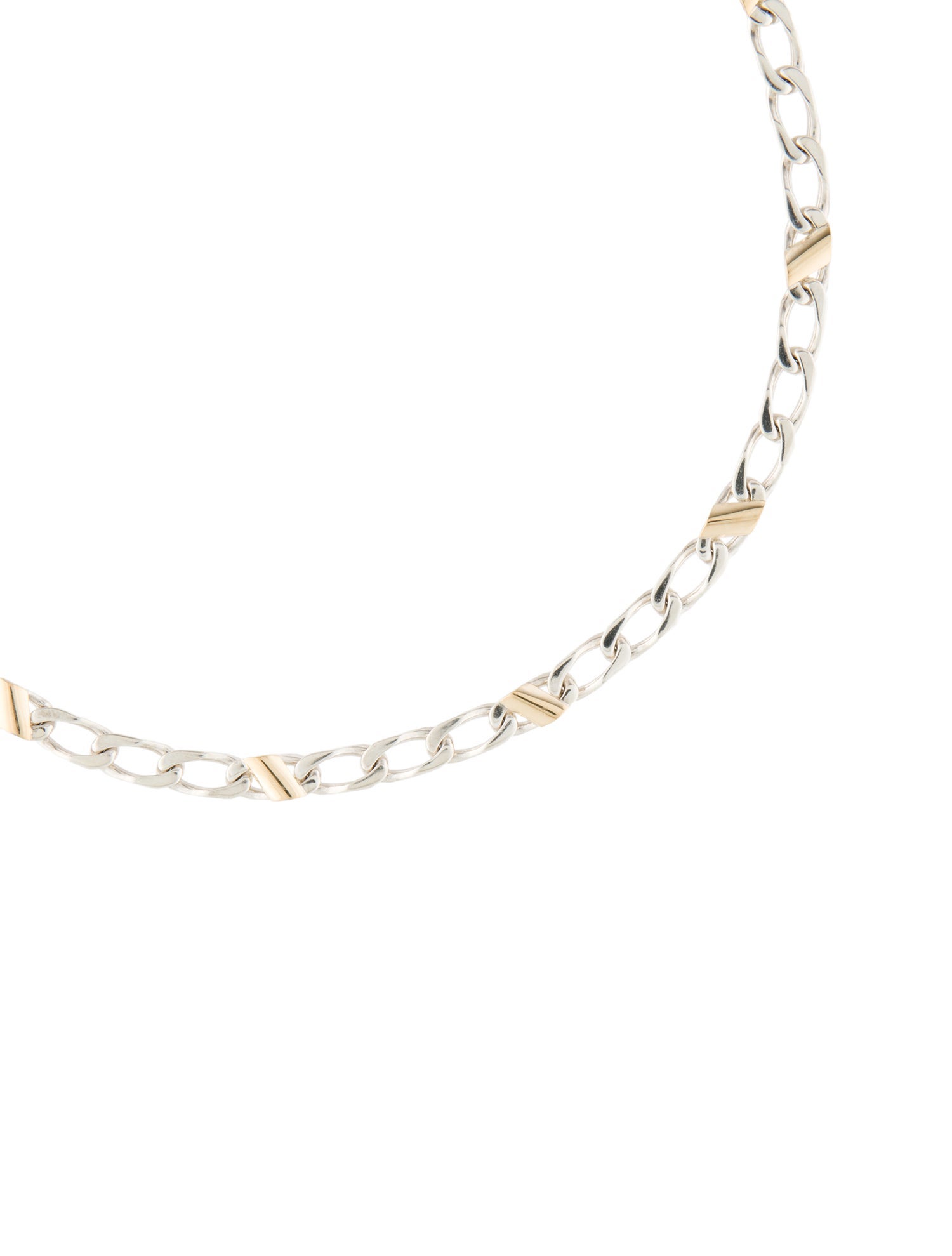 Tiffany & Co. Vintage Two-Tone Curb Link Necklace