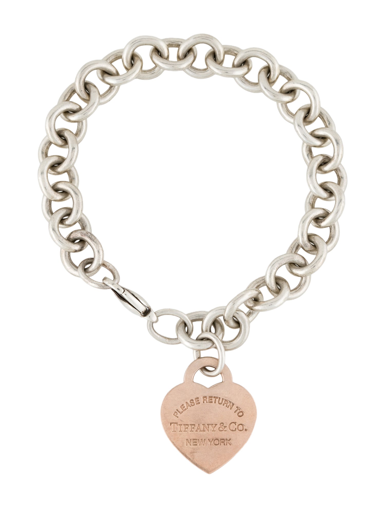 Tiffany & Co. Two-Tone Return to Tiffany Heart Charm Bracelet