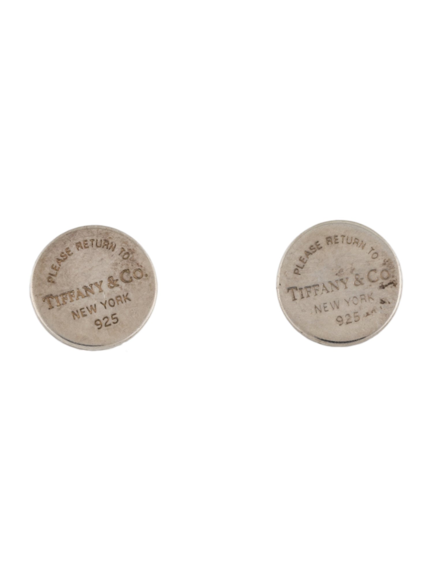Tiffany & Co. Round Tag Stud Earrings