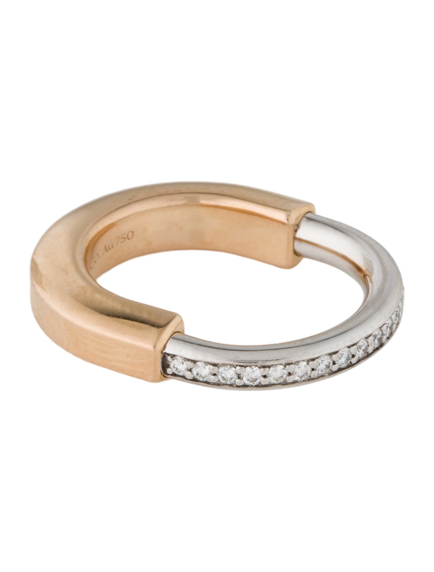 Tiffany & Co. 18K Two-Tone Diamond Lock Ring
