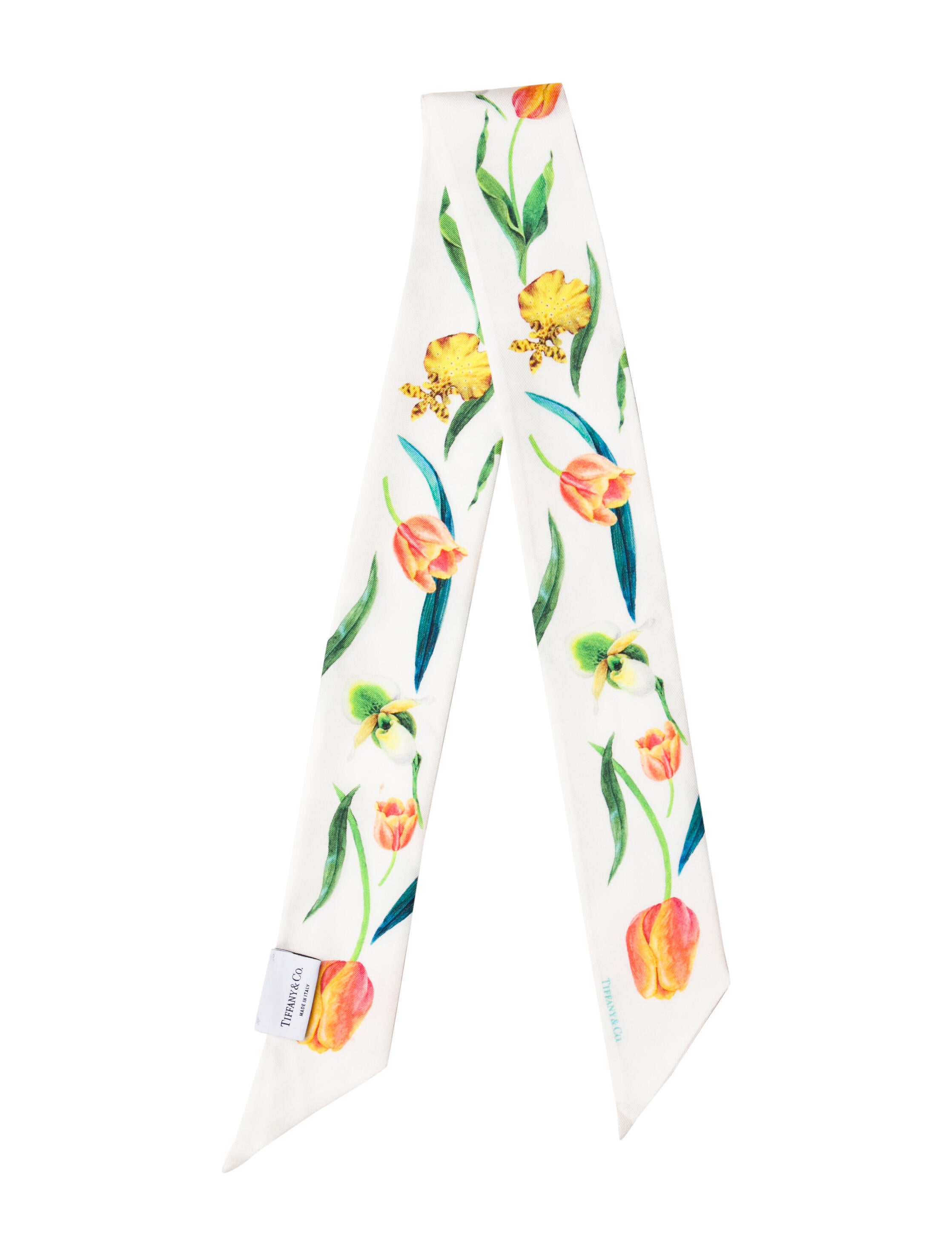 Tiffany & Co. Silk Floral Print Scarf