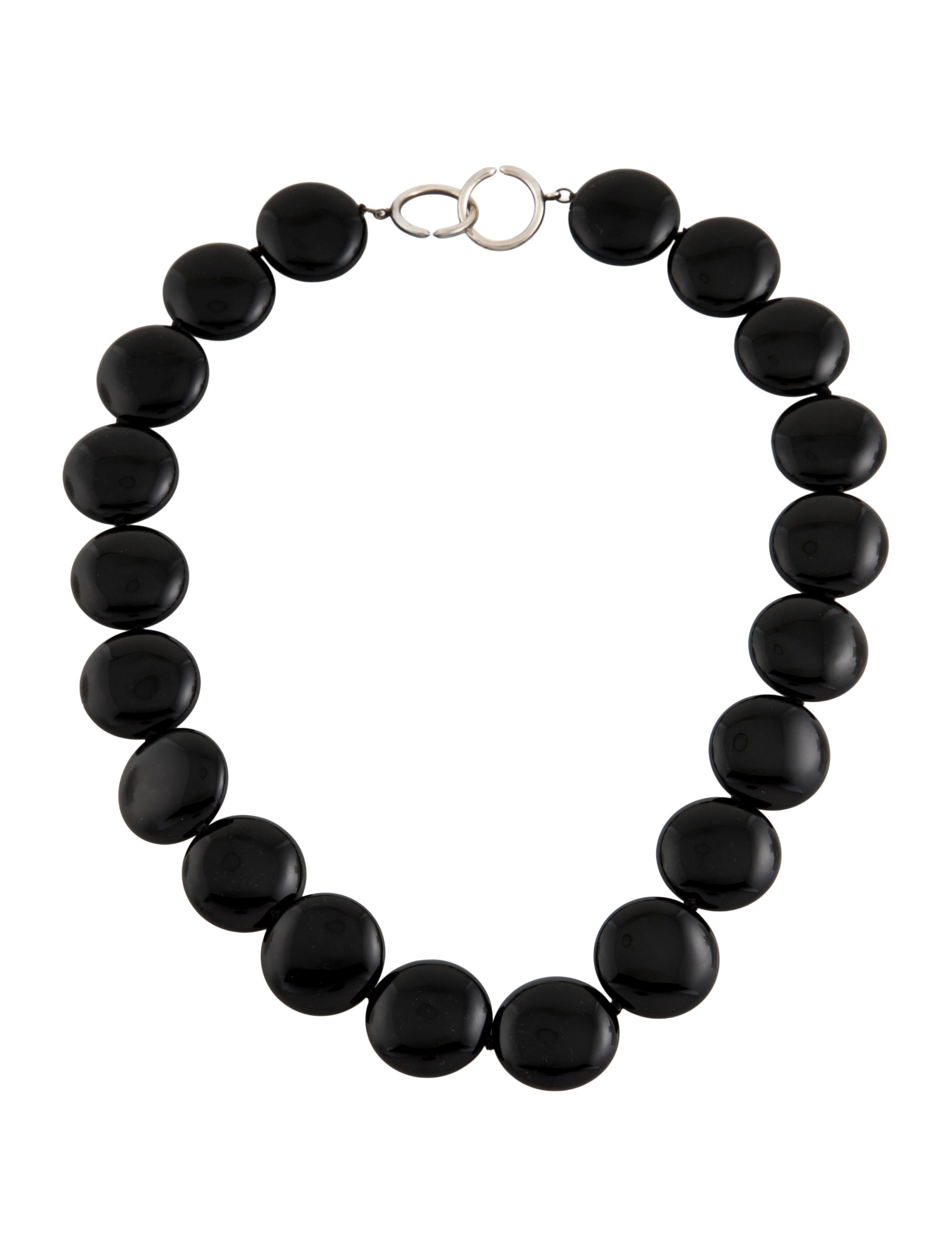 Tiffany & Co. Onyx Bead Strand Necklace