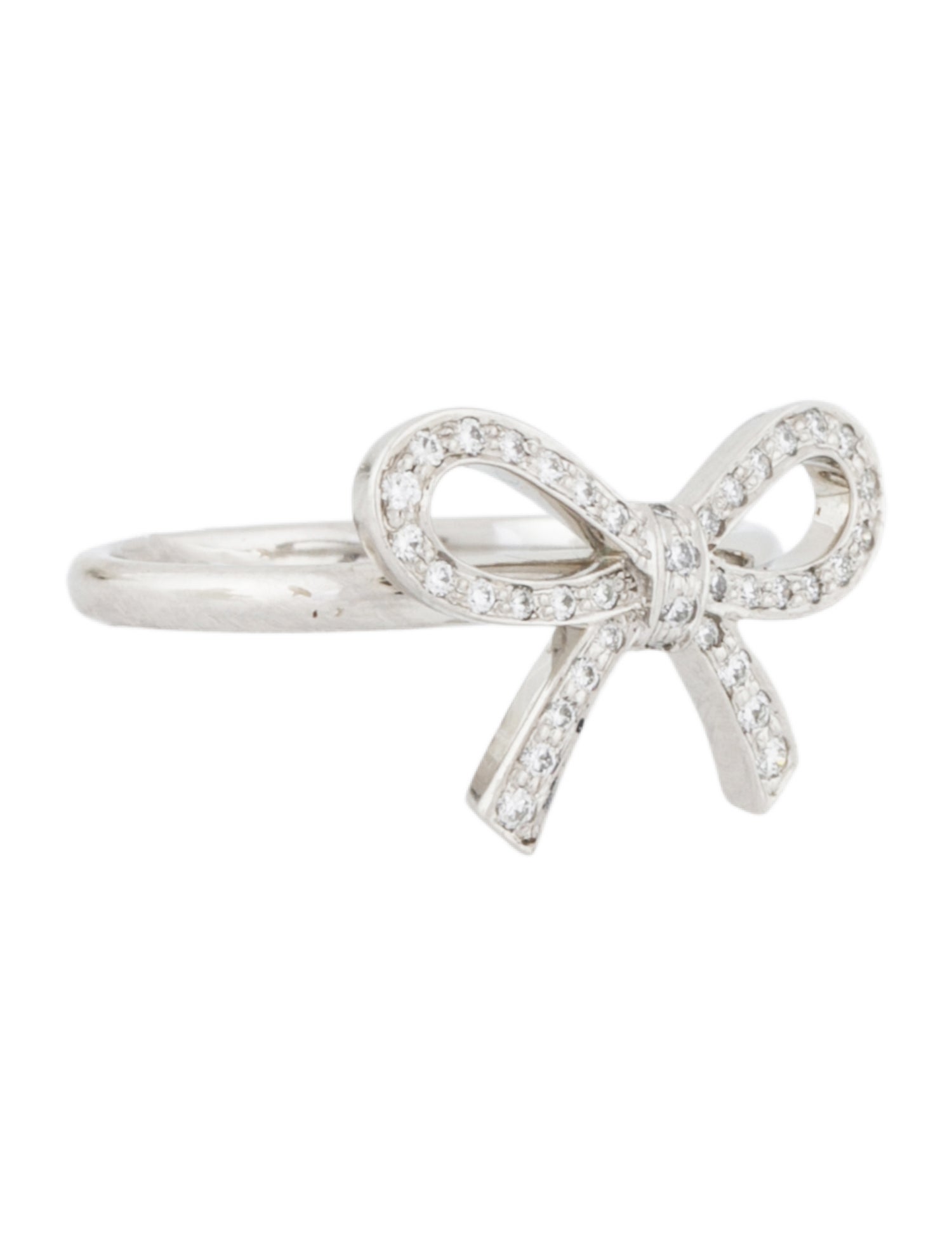 Tiffany & Co. Platinum Diamond Bow Ring
