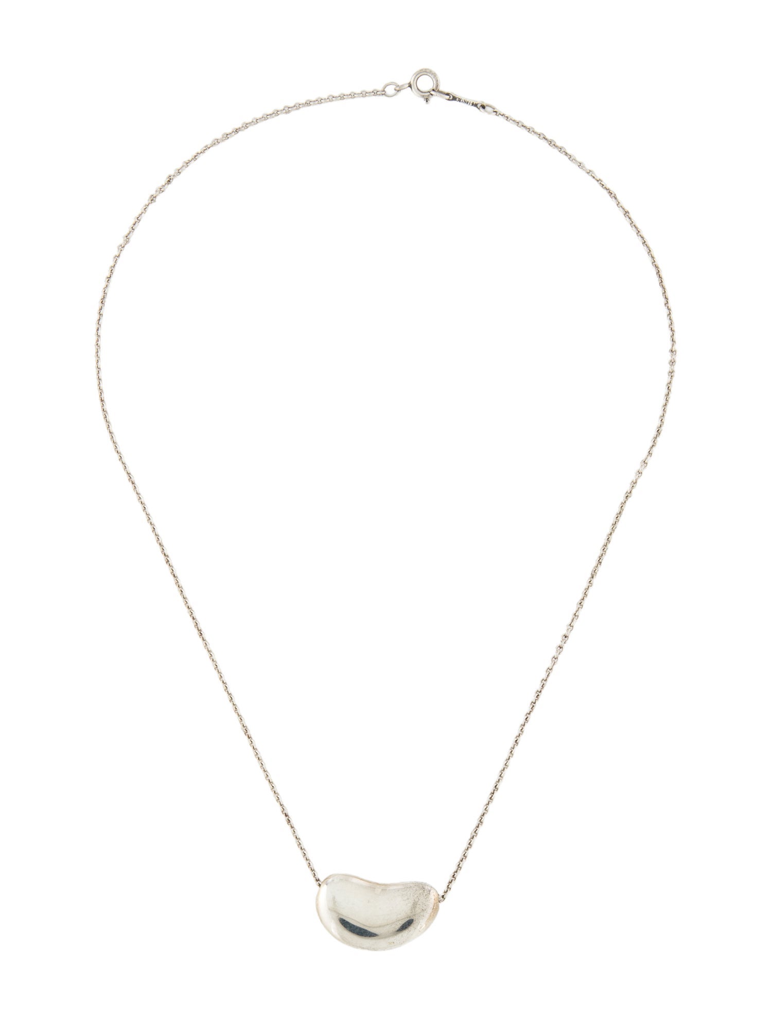 Tiffany & Co. Vintage Bean Design Pendant Necklace