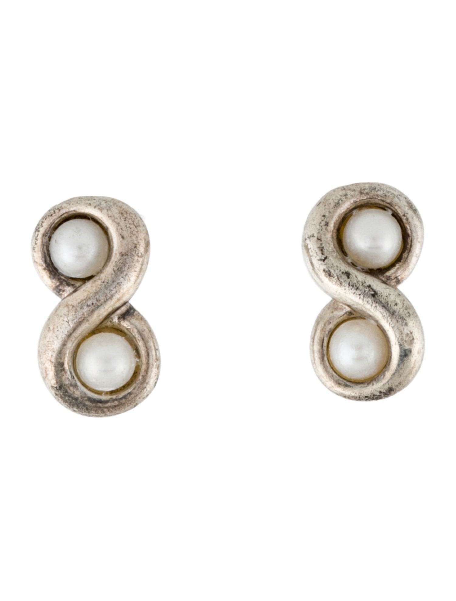 Tiffany & Co. Pearl Infinity Stud Earrings