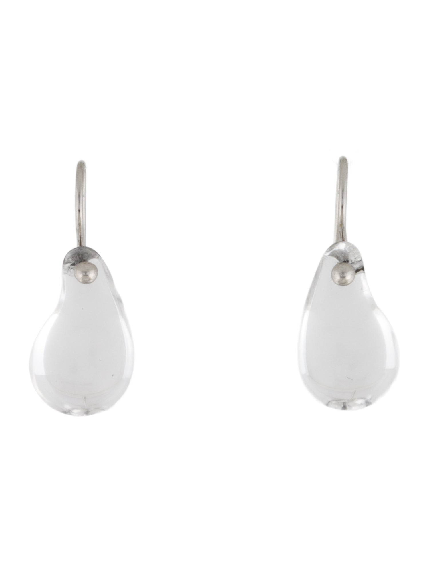 Tiffany & Co. Platinum Quartz Teardrop Earrings