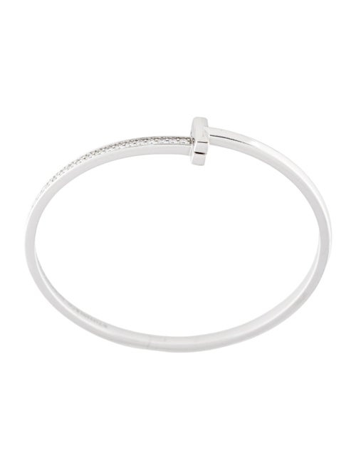 Tiffany & Co. 18K 1.00ctw Diamond T1 Narrow Hinged Bangle
