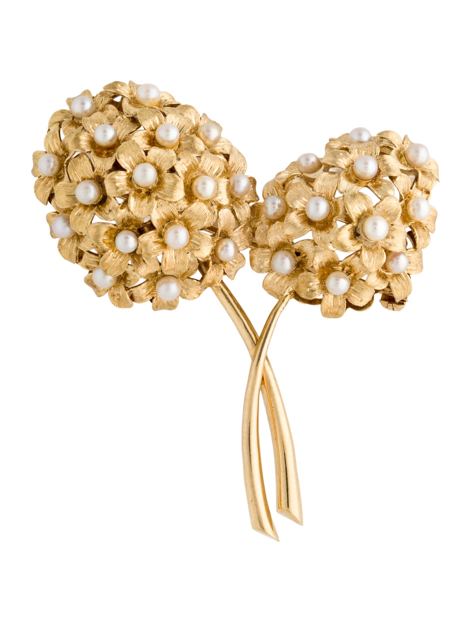 Tiffany & Co. Vintage 18K Pearl Hydrangea Brooch