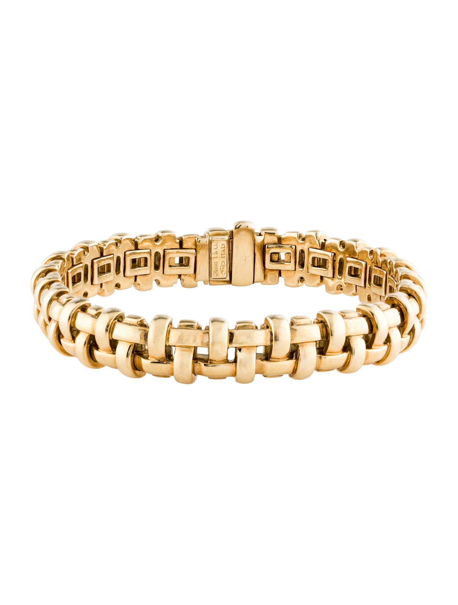 Tiffany & Co. 18K Vannerie Basket Weave Bracelet