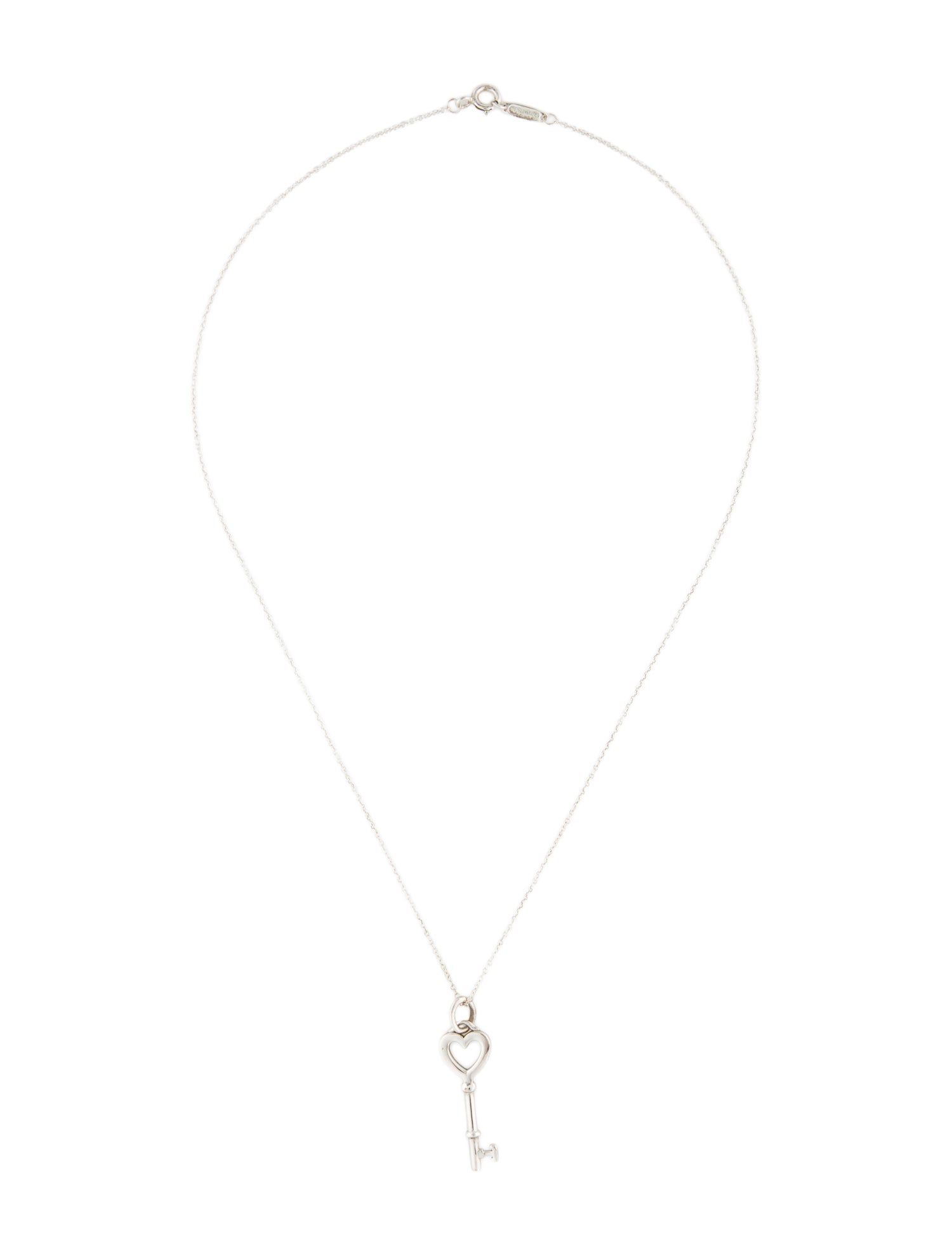 Tiffany & Co. Heart Key Pendant Necklace