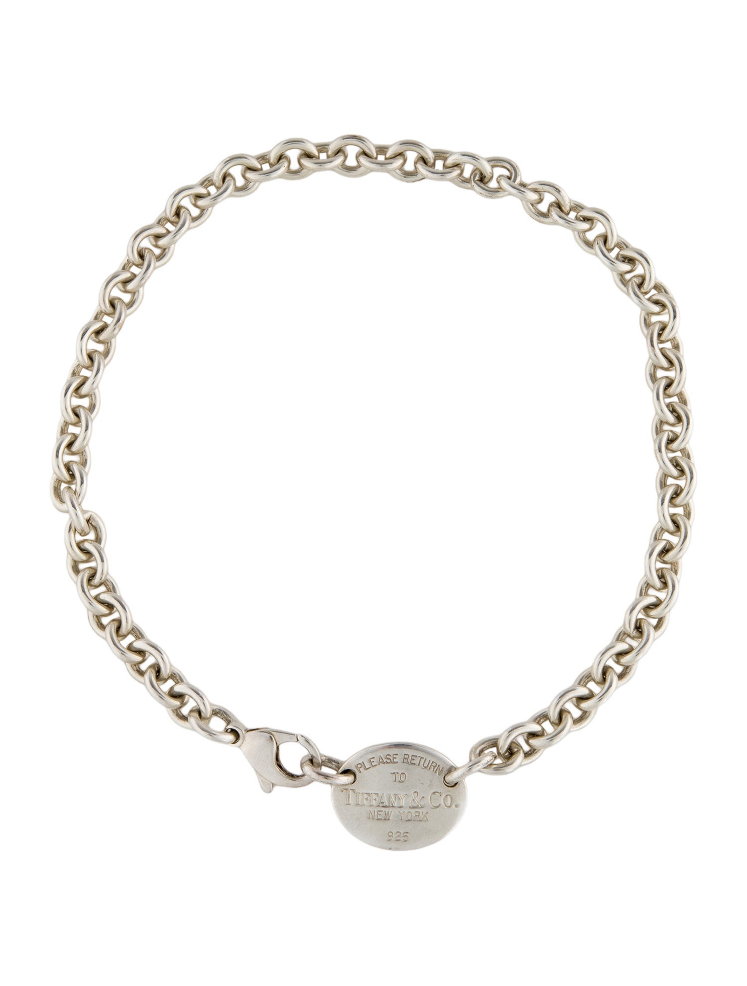 Tiffany & Co. Oval Tag Chain Link Choker