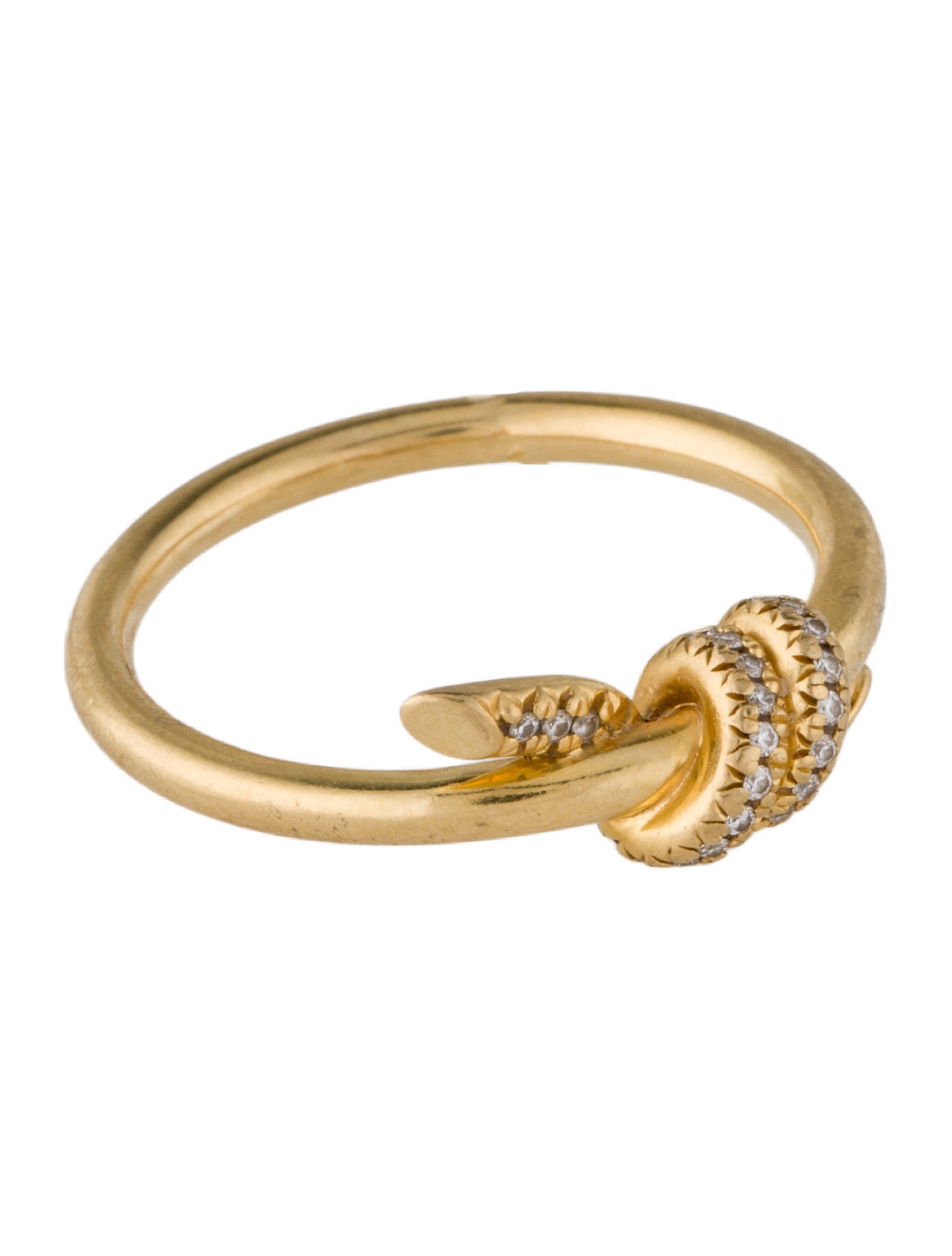 Tiffany & Co. 18K Diamond Knot Ring