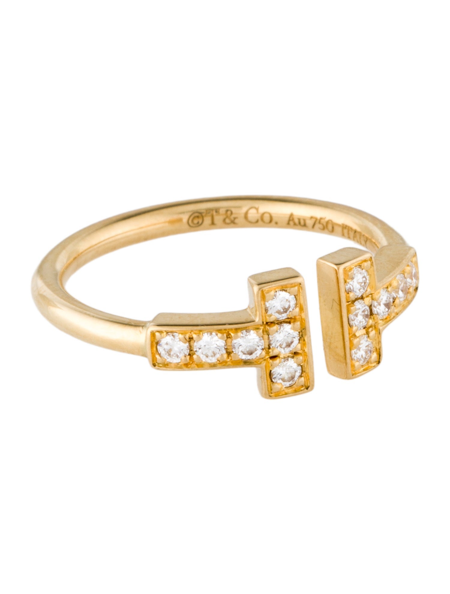 Tiffany & Co. 18K Diamond Wire Ring