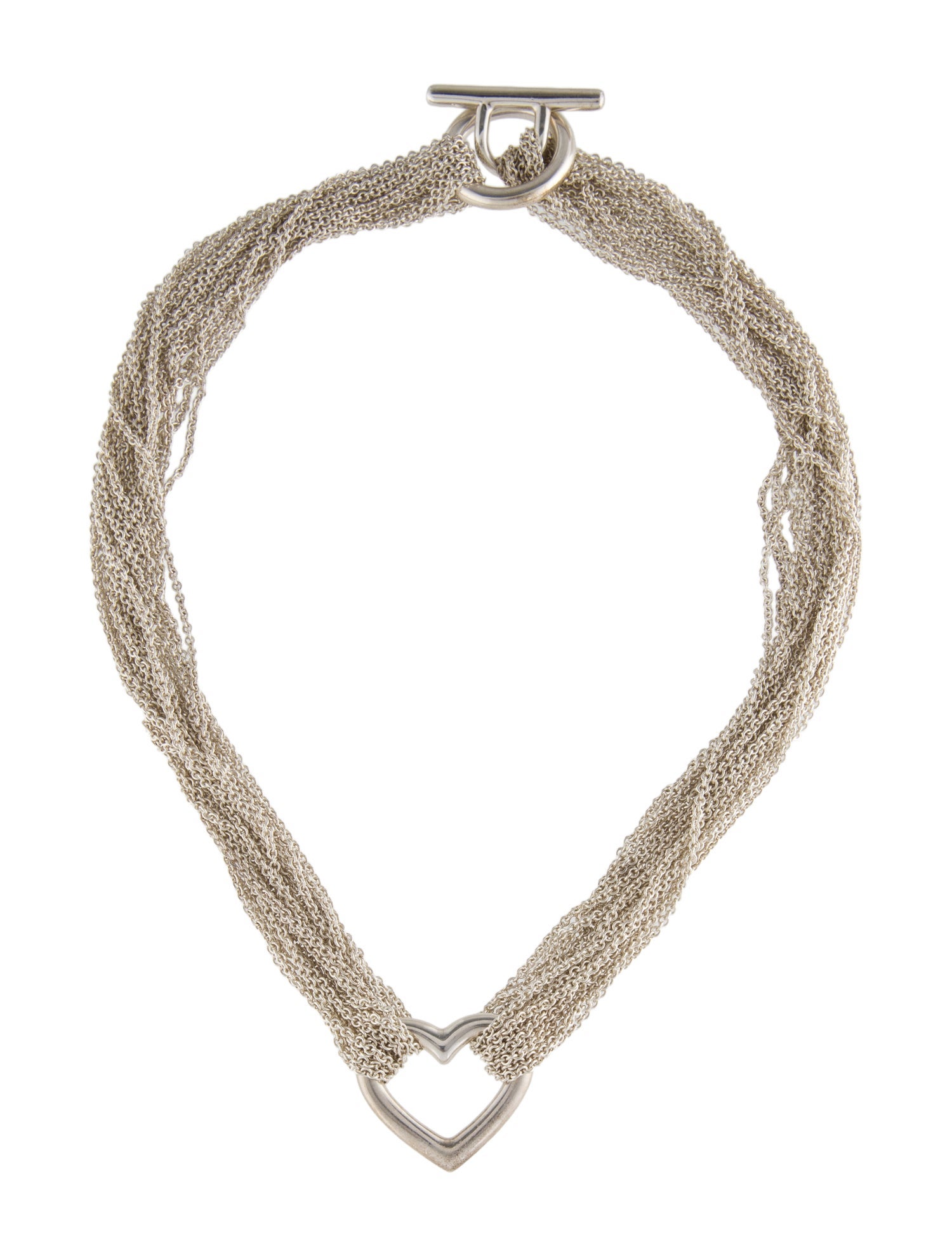 Tiffany & Co. Heart Toggle Mesh Multistrand Necklace