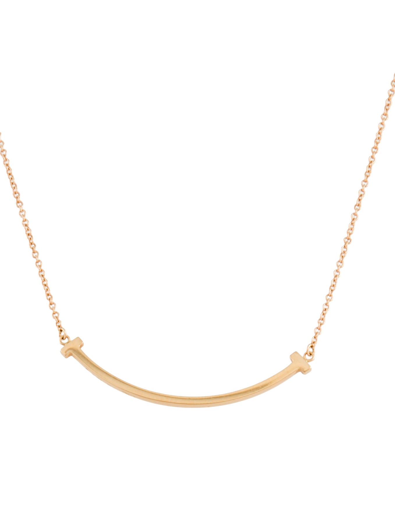 Tiffany & Co. 18K Smile Pendant Necklace