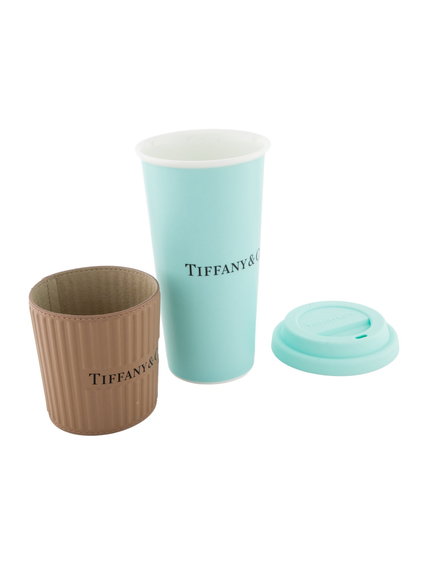Tiffany & Co. Large Bone China Travel Cup Set