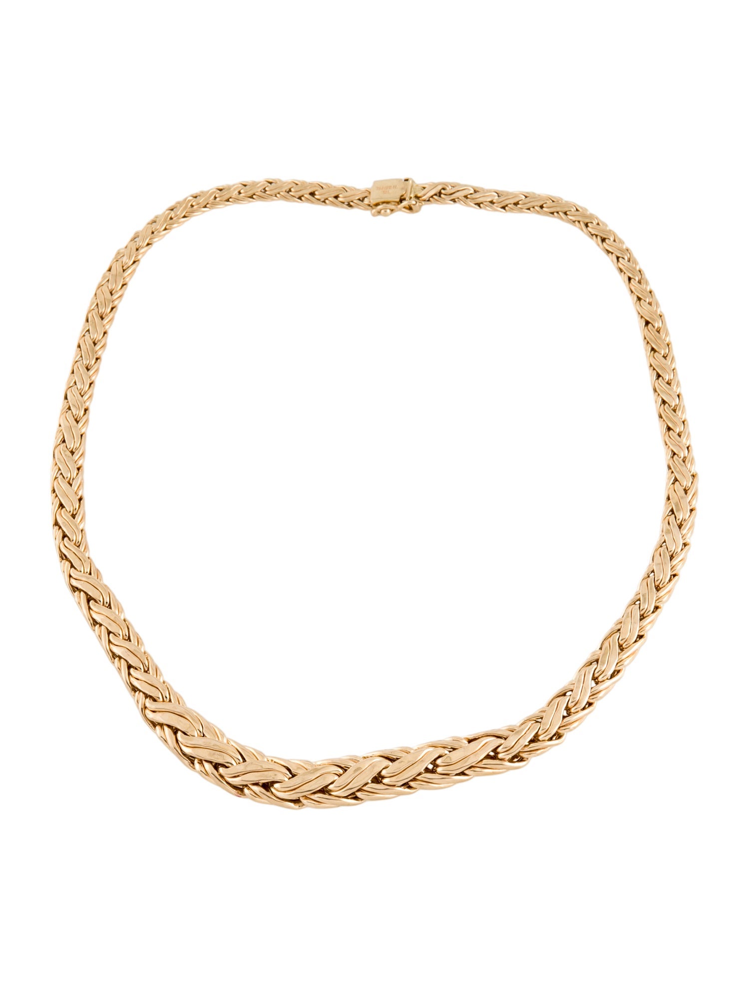 Tiffany & Co. Vintage 14K Graduated Woven Chain Necklace
