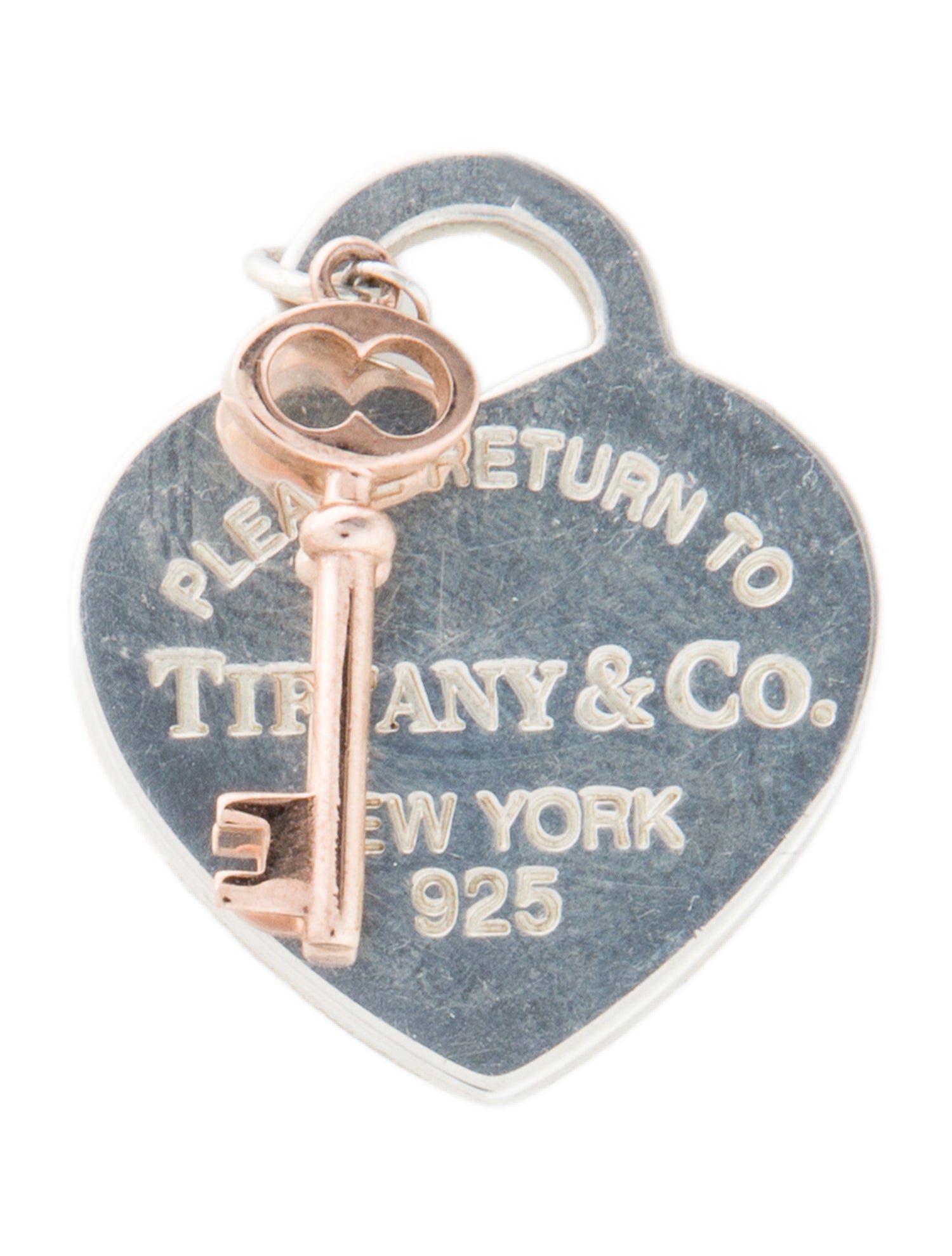 Tiffany & Co. Heart Tag & Key Pendant Charm
