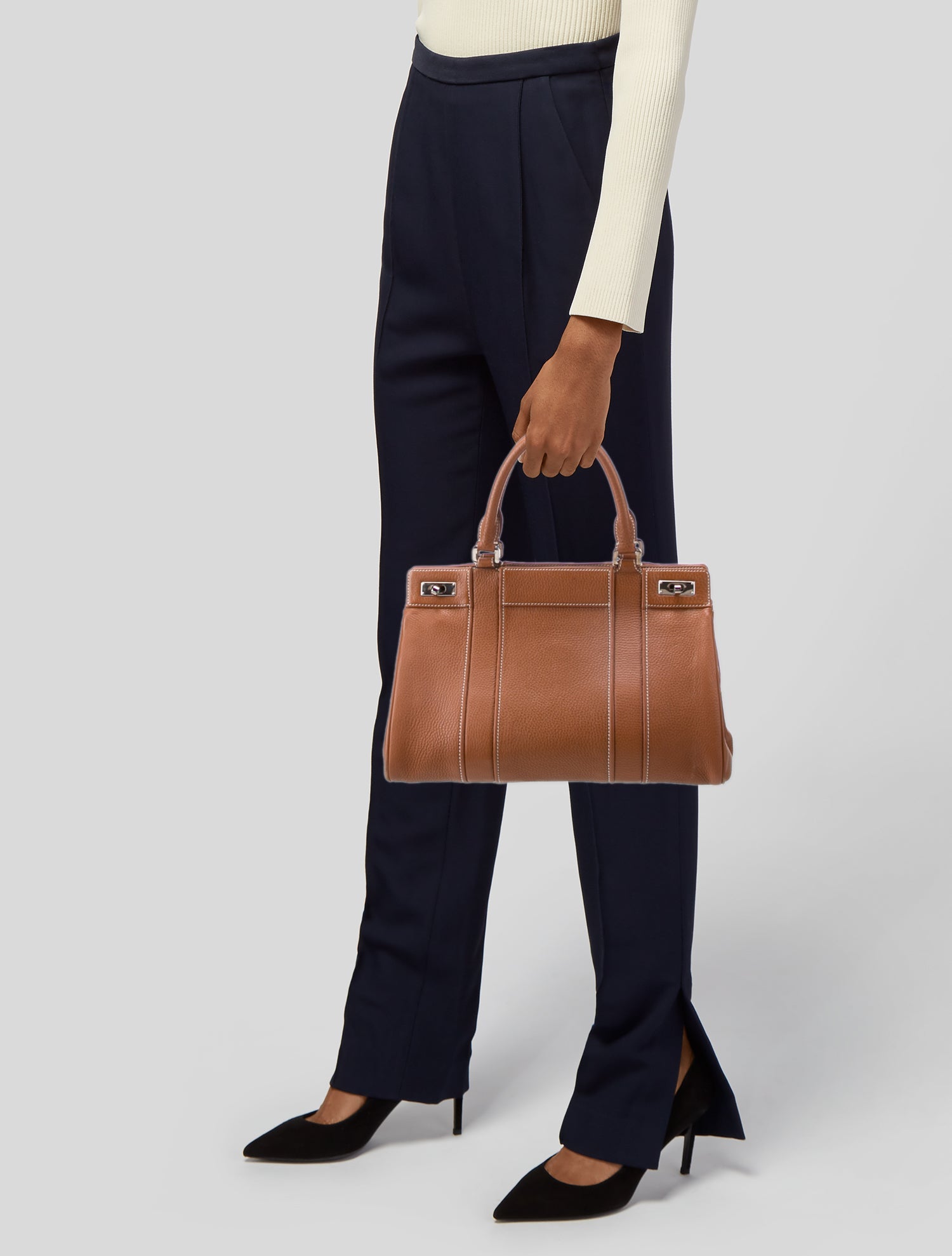 Tiffany & Co. Leather Top Handle Bag