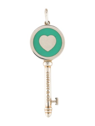 Tiffany & Co. Enamel Heart Key Pendant