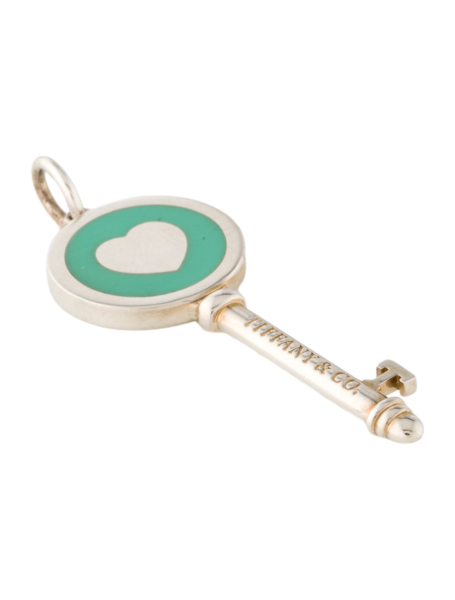 Tiffany & Co. Enamel Heart Key Pendant