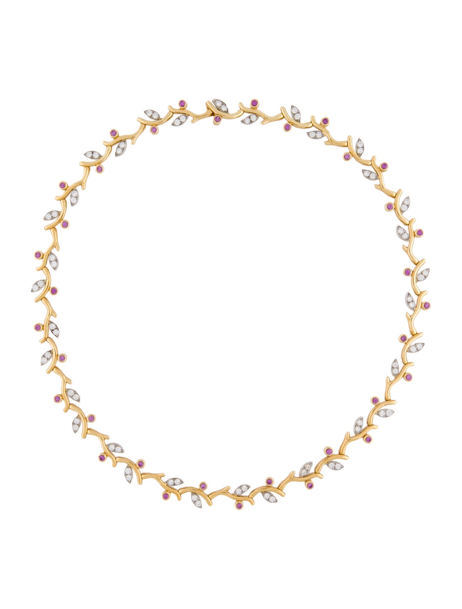 Tiffany & Co. Vintage Sapphire & Diamond Garland Collar Necklace