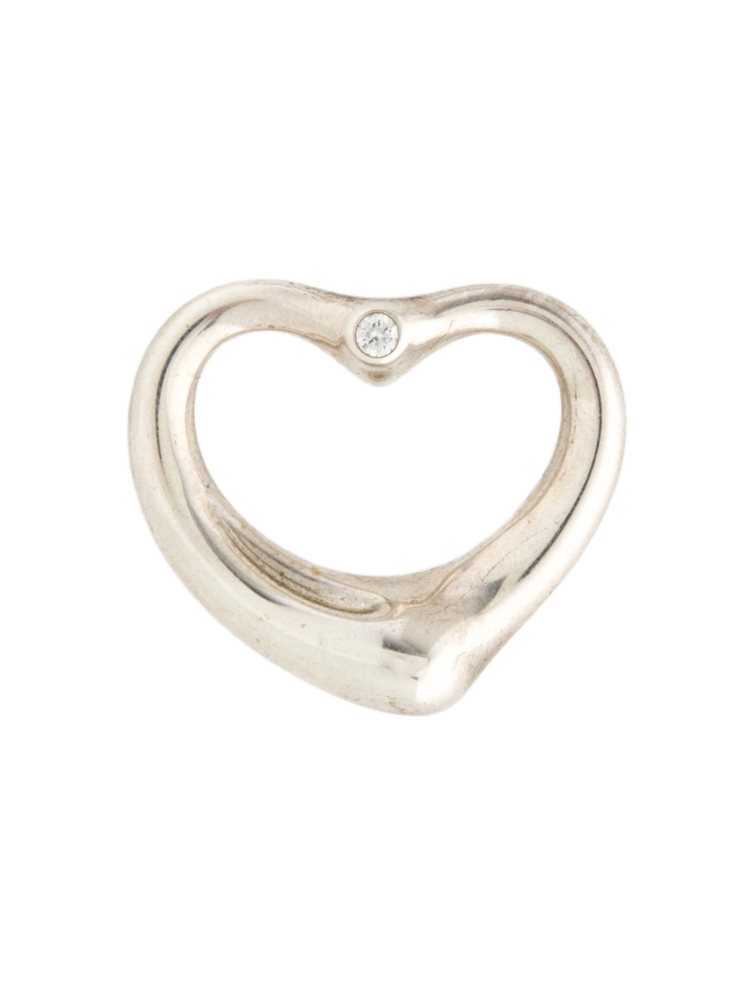 Tiffany & Co. Diamond Open Heart Pendant