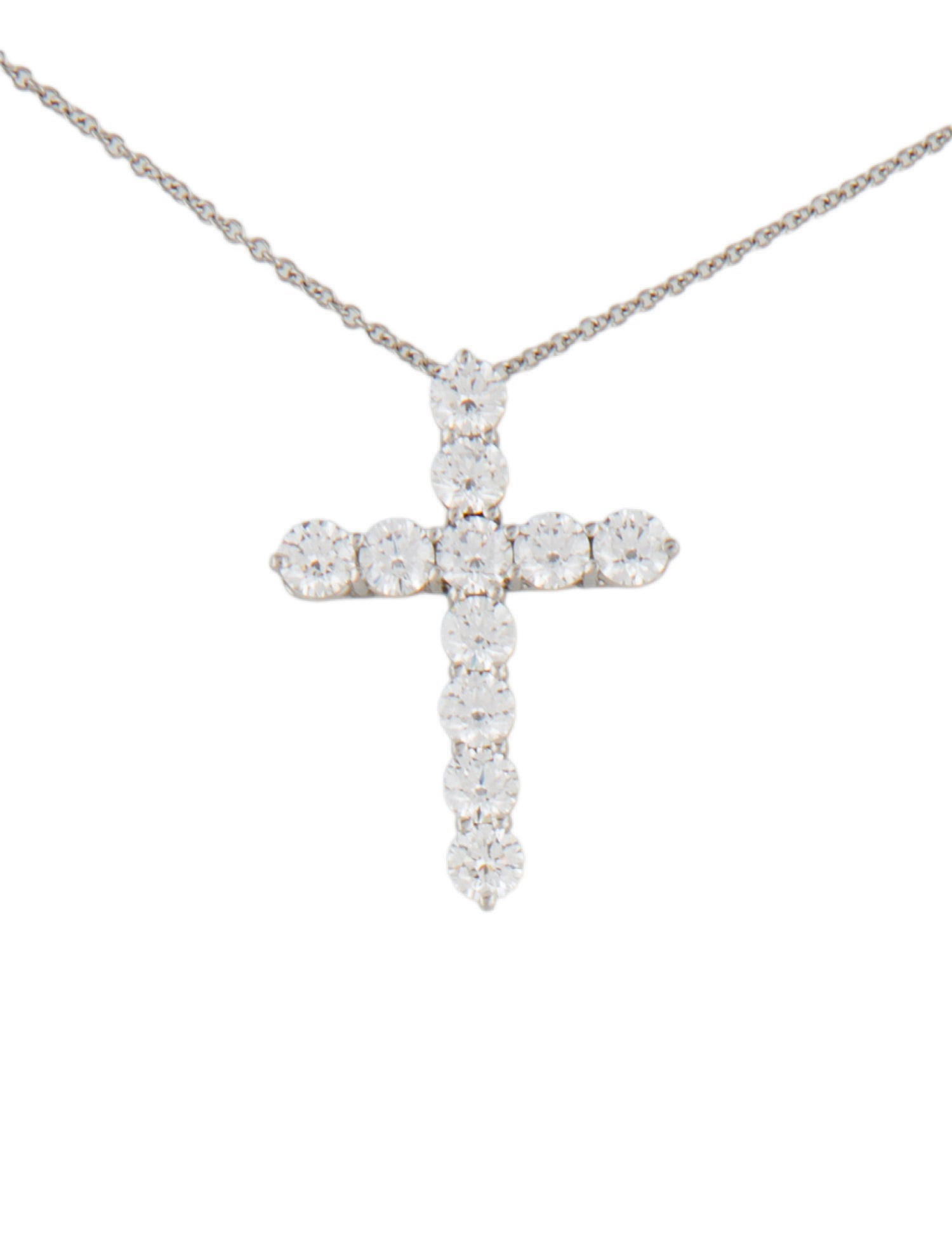 Tiffany & Co. Platinum 1.71ctw. Diamond Cross Pendant