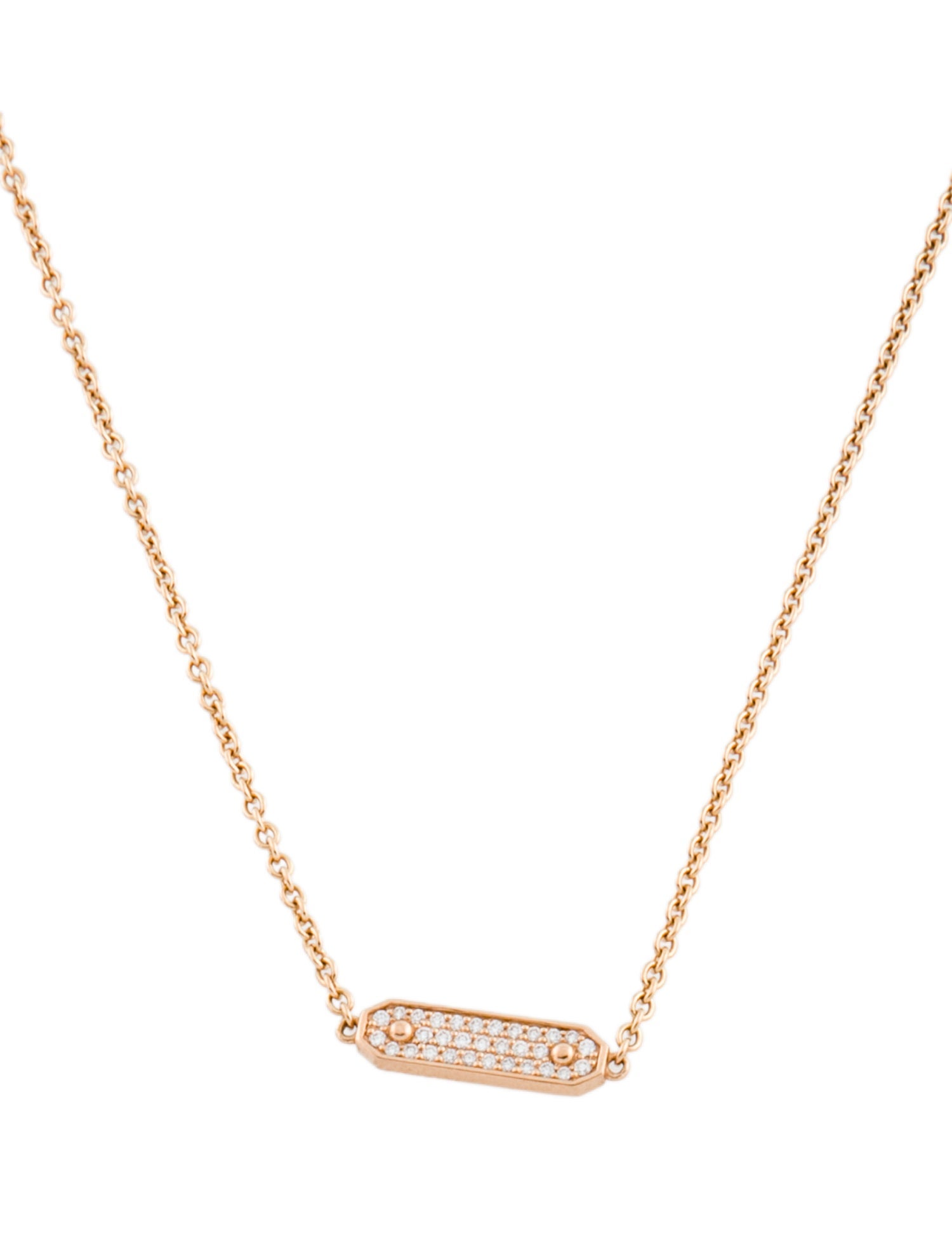Tiffany & Co. 18K Diamond Tag Chain Necklace