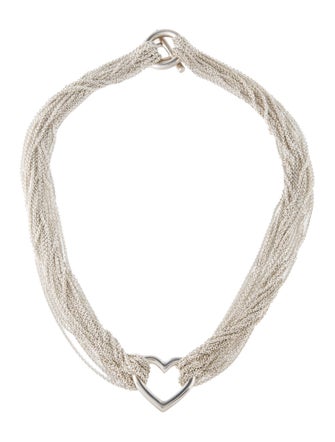 Tiffany & Co. Heart Multi Strand Toggle Necklace