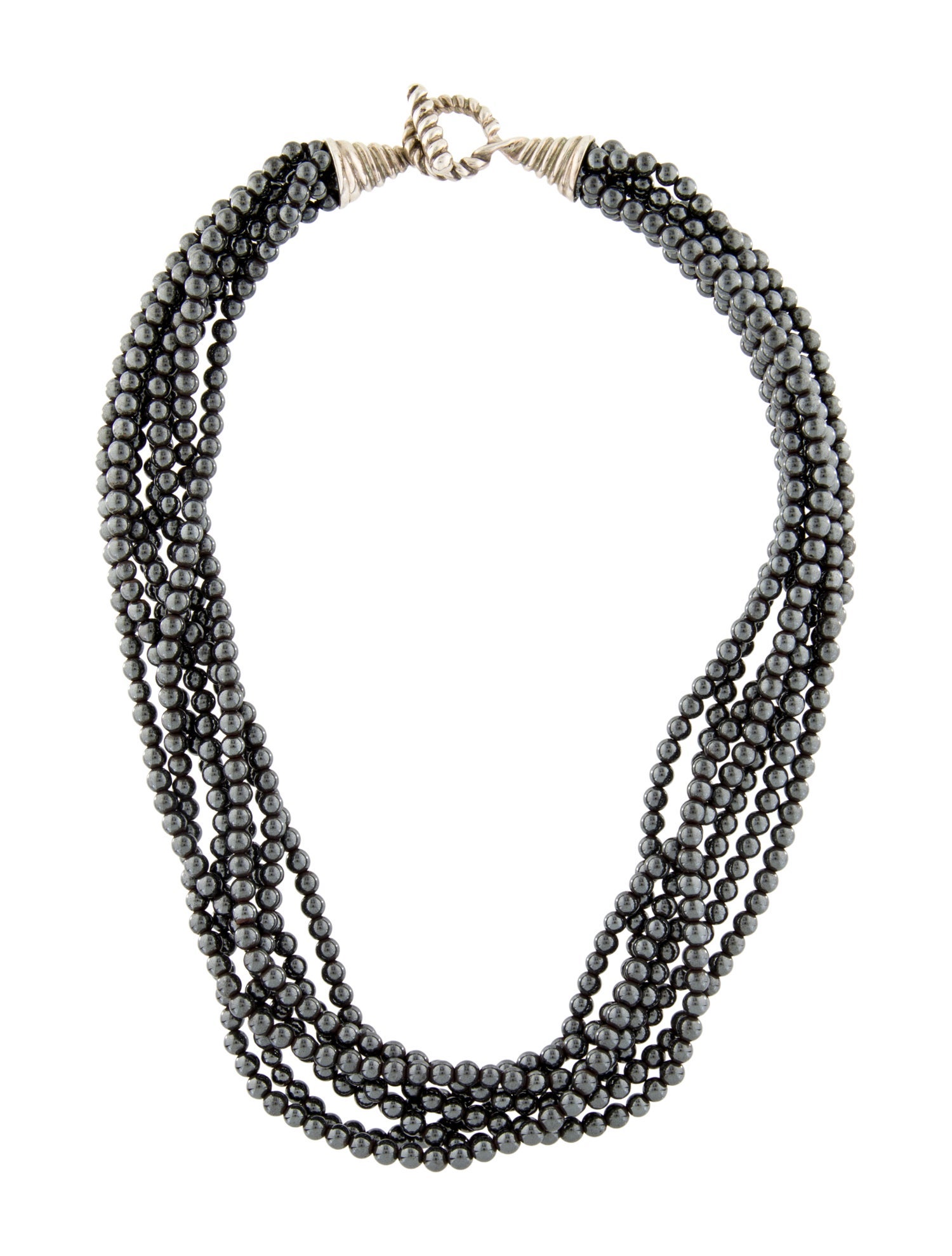Tiffany & Co. Hematine Torsade Multistrand Necklace