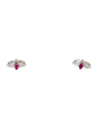 Tiffany & Co. Platinum Tourmaline & Diamond Firefly Stud Earrings