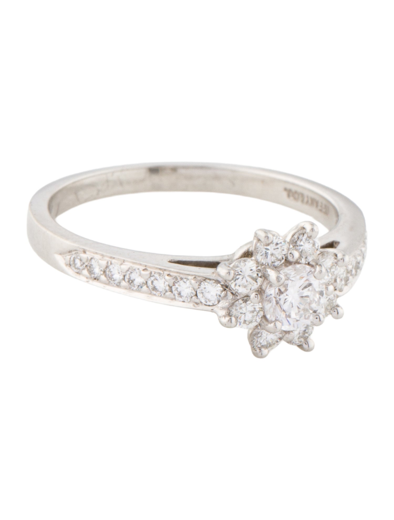 Tiffany & Co. Platinum Diamond Flora Cocktail Ring