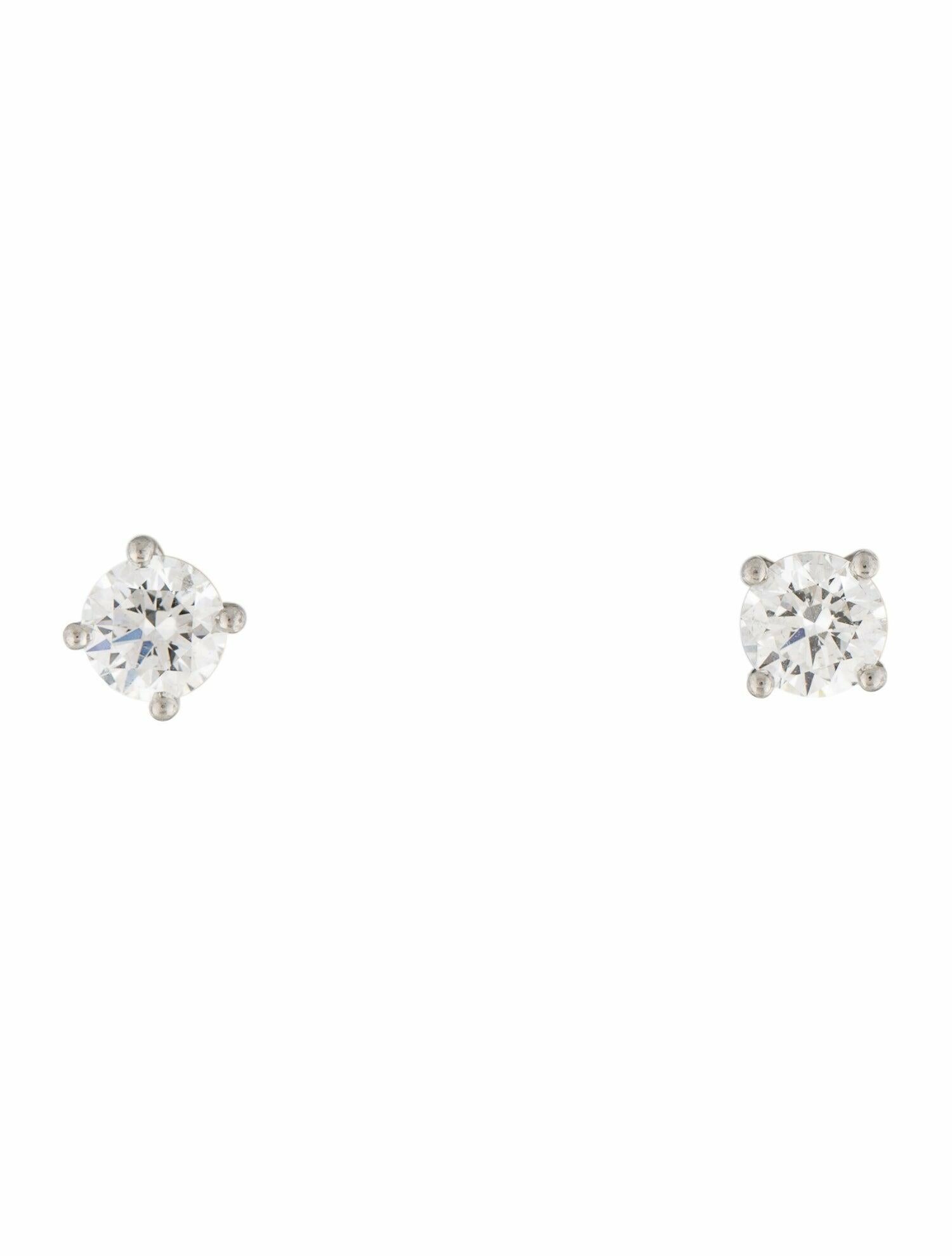 Tiffany & Co. Platinum 1.40ctw Diamond Stud Earrings