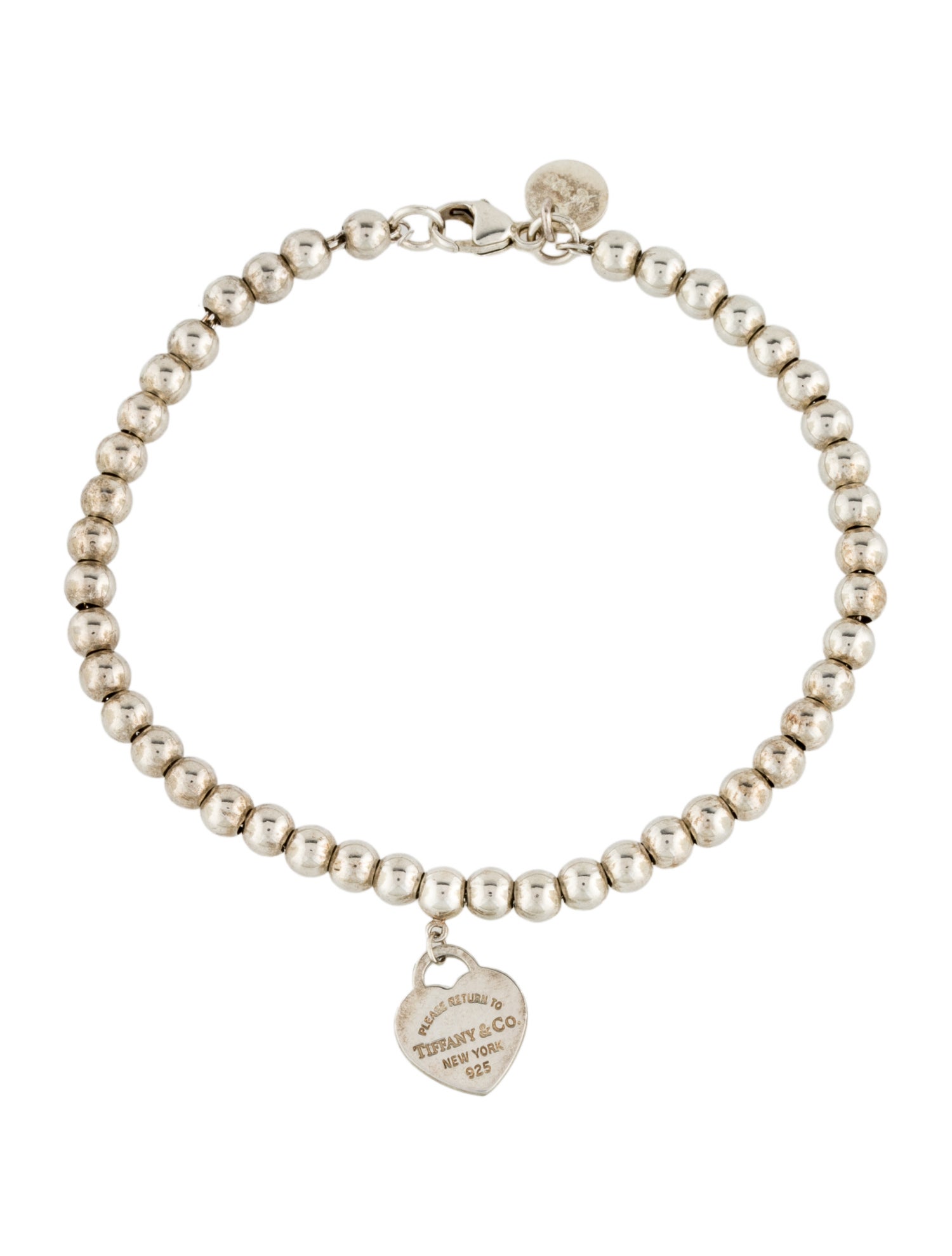 Tiffany & Co. Tiffany Blue® Enamel Heart Tag Bead Bracelet