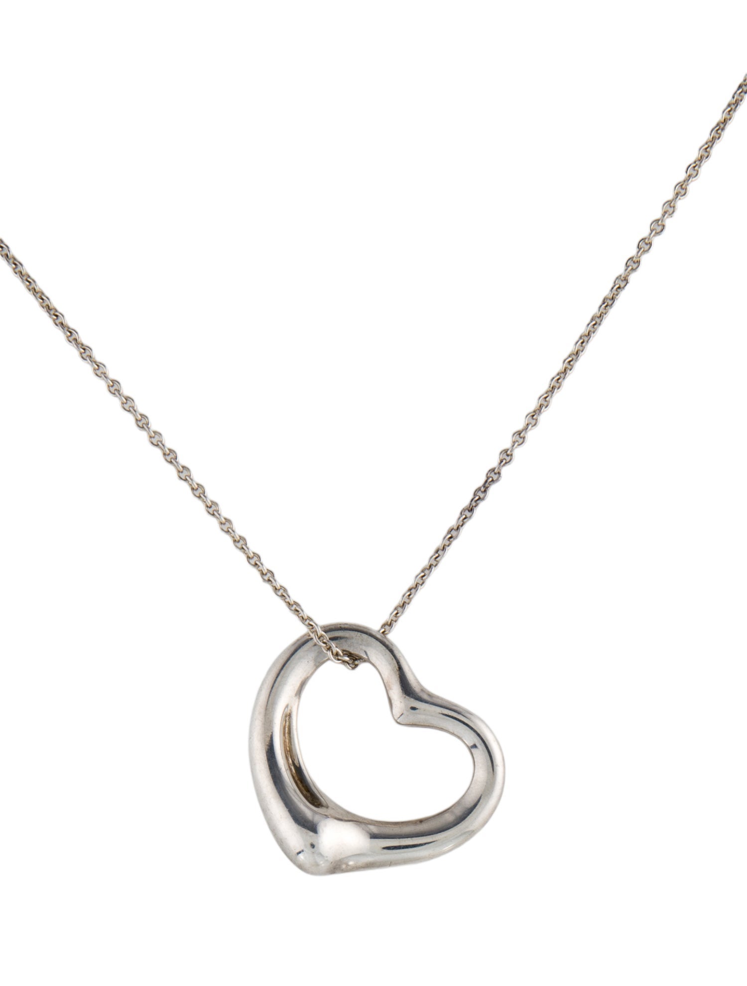 Tiffany & Co. Open Heart Pendant Necklace