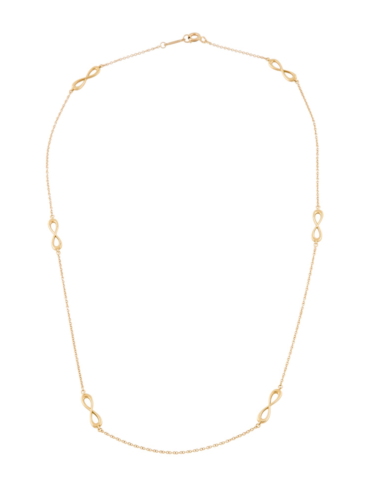 Tiffany & Co. 18K Endless Infinity Station Necklace