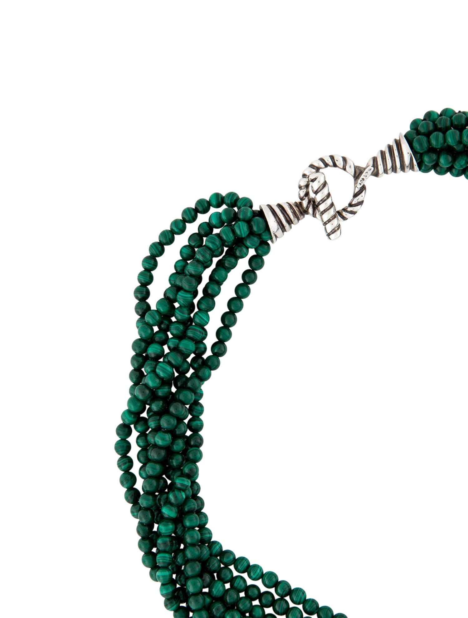 Tiffany & Co. Malachite Multistrand Bead Necklace