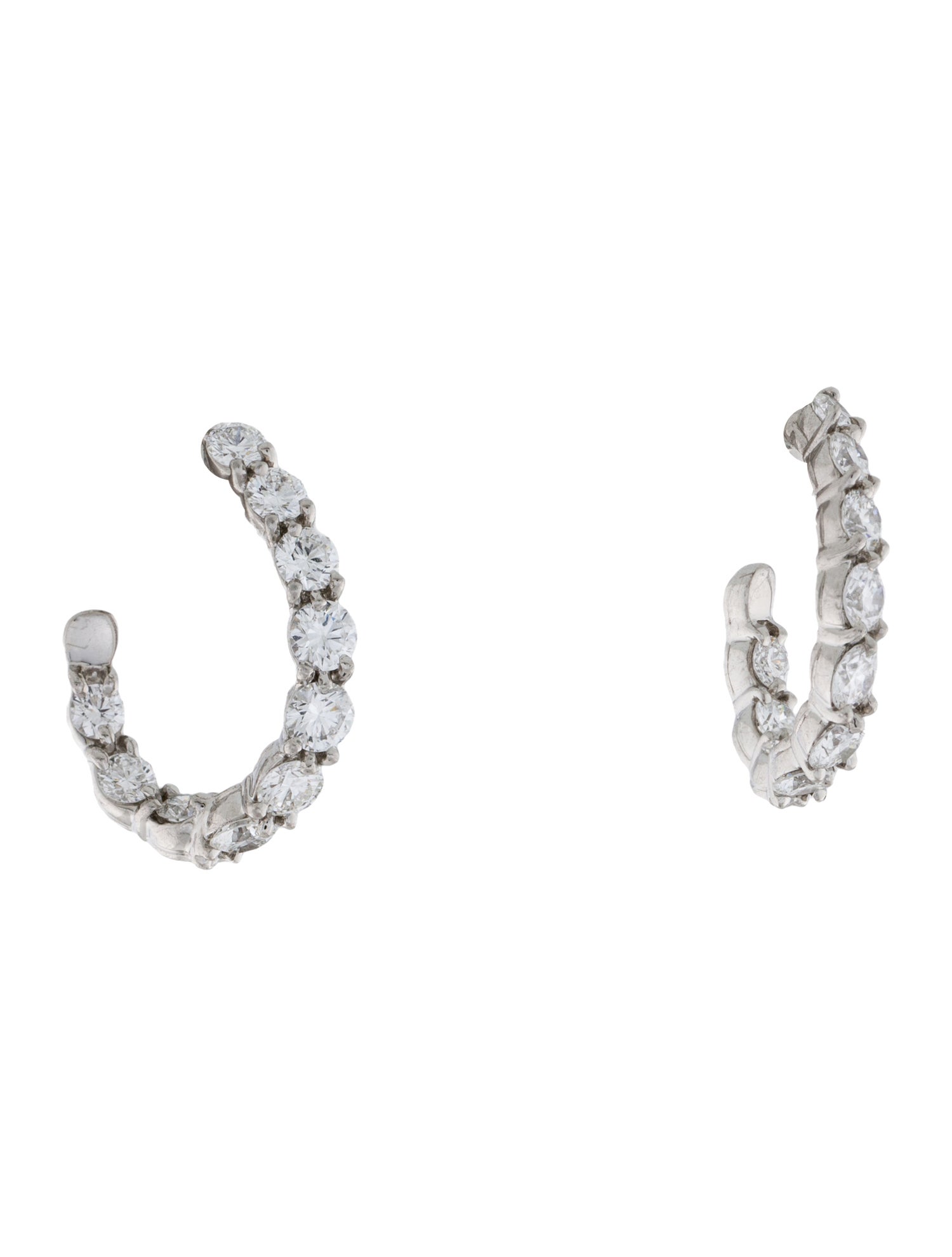 Tiffany & Co. Platinum 1.10ctw Inside-out Hoop Earrings