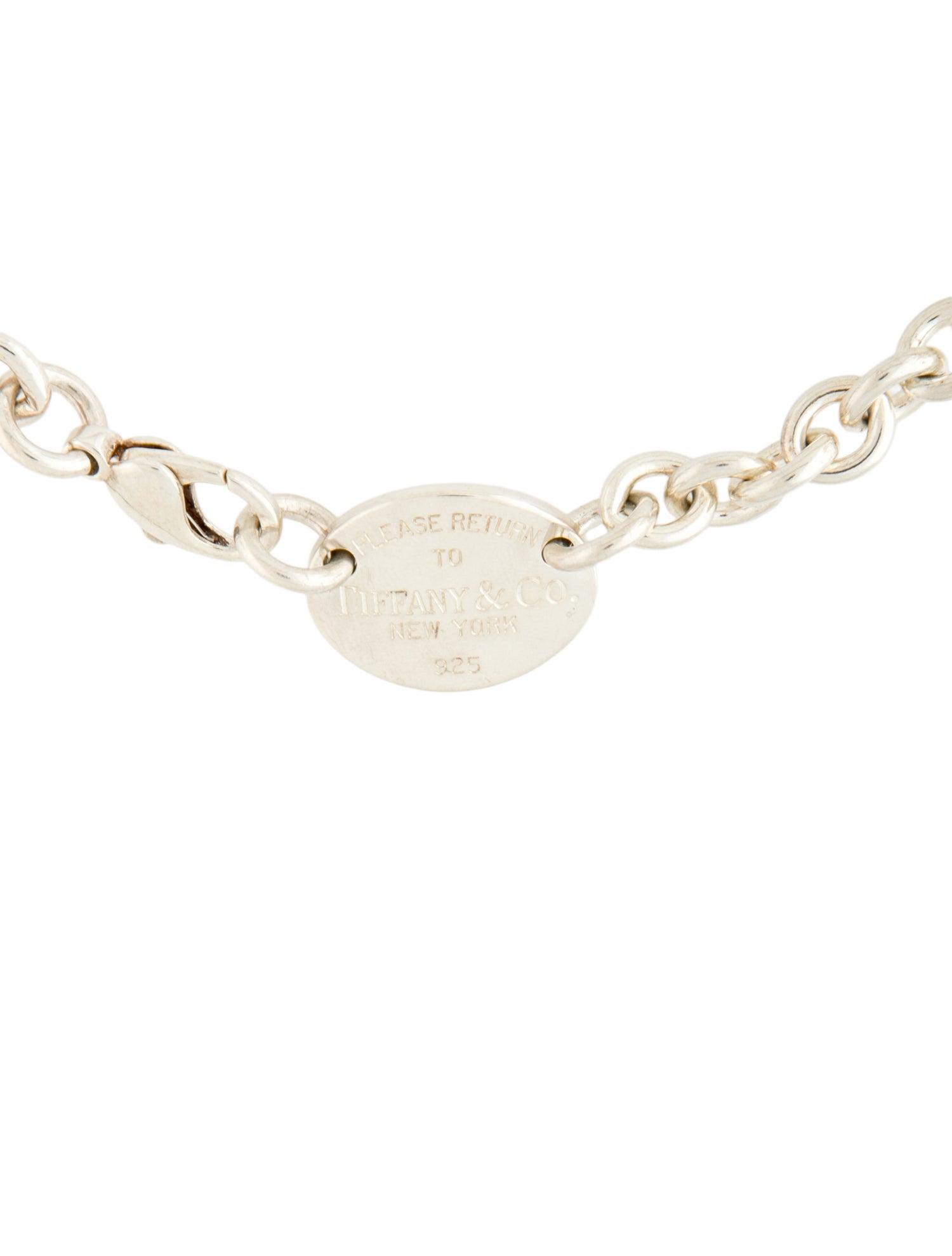 Tiffany & Co. Return To Tiffany Oval Tag Necklace