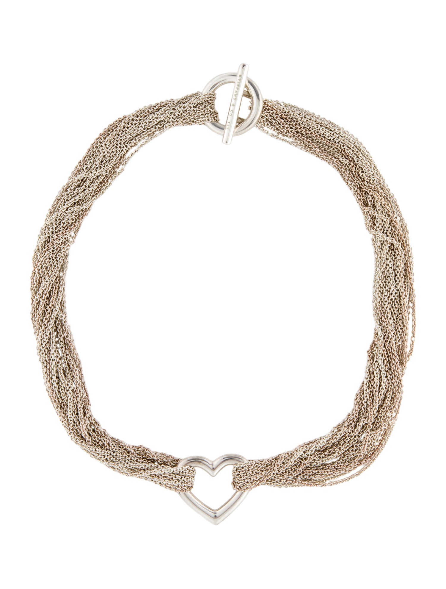 Tiffany & Co. Heart Multistrand Toggle Necklace