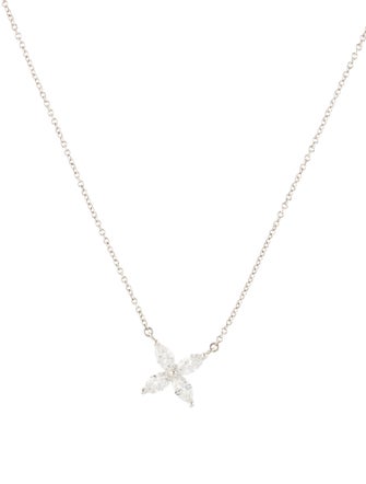Tiffany & Co. Platinum Diamond Victoria Pendant Necklace