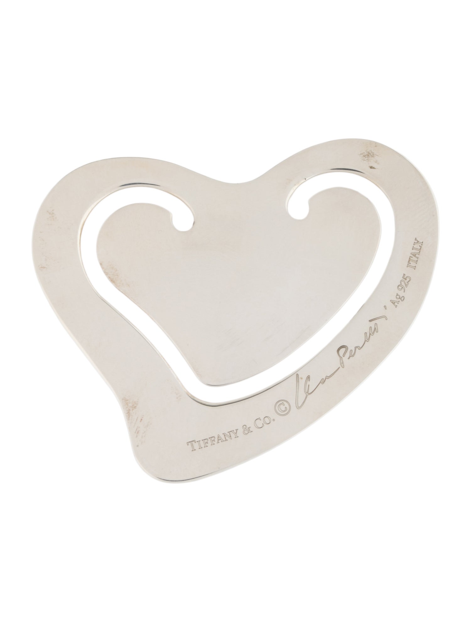 Tiffany & Co. Elsa Peretti Sterling Heart Bookmark