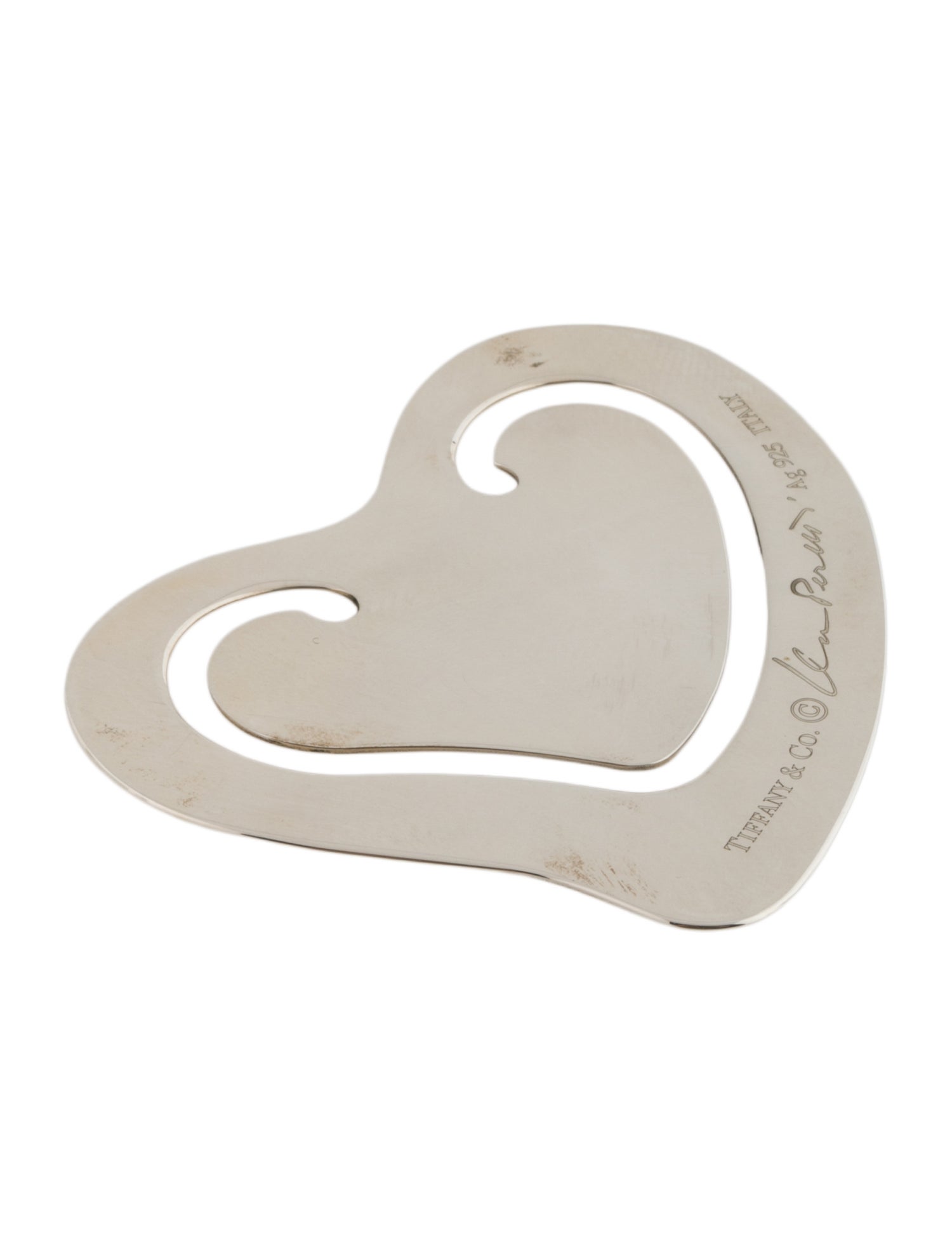 Tiffany & Co. Elsa Peretti Sterling Heart Bookmark