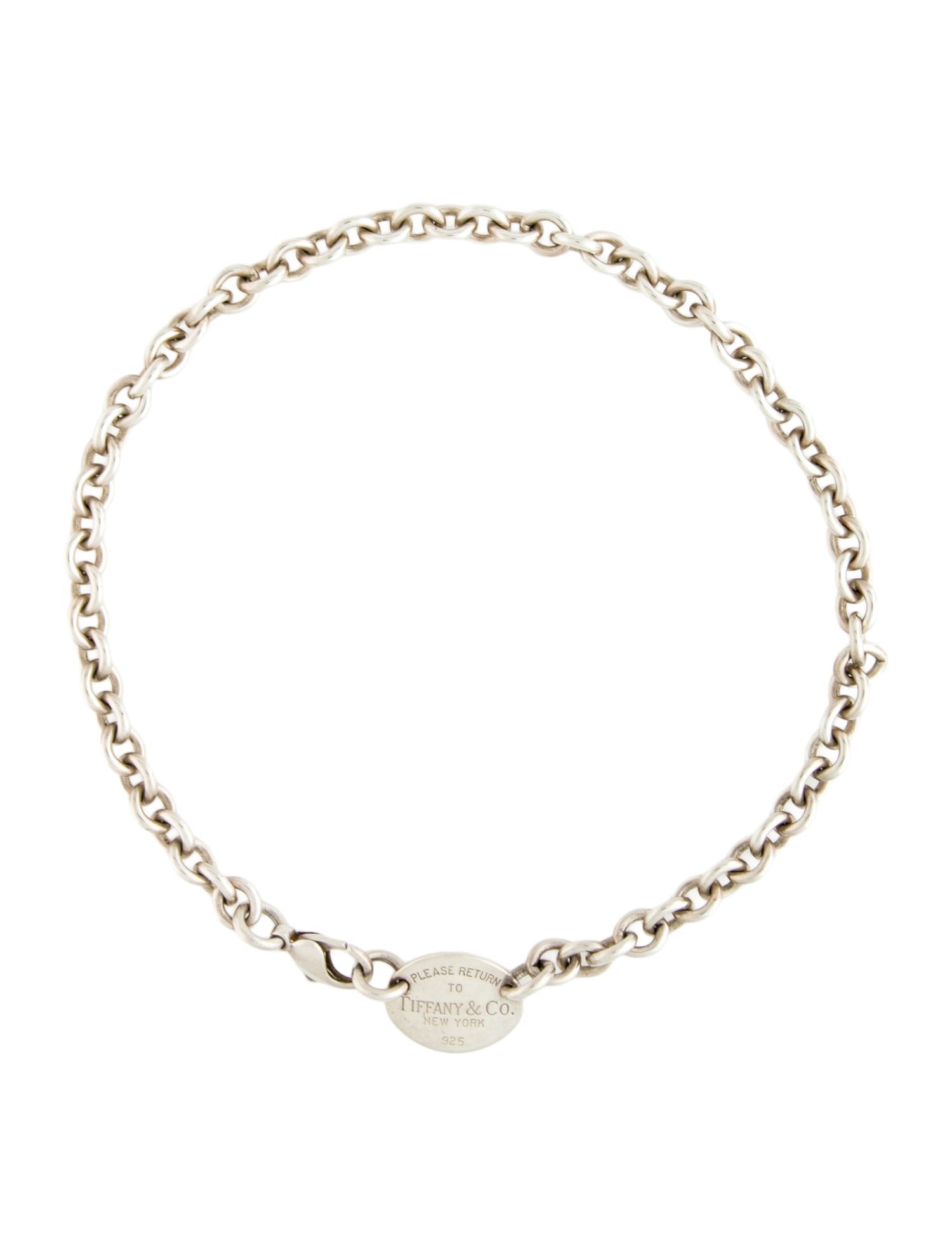 Tiffany & Co. Return To Tiffany Oval Tag Necklace