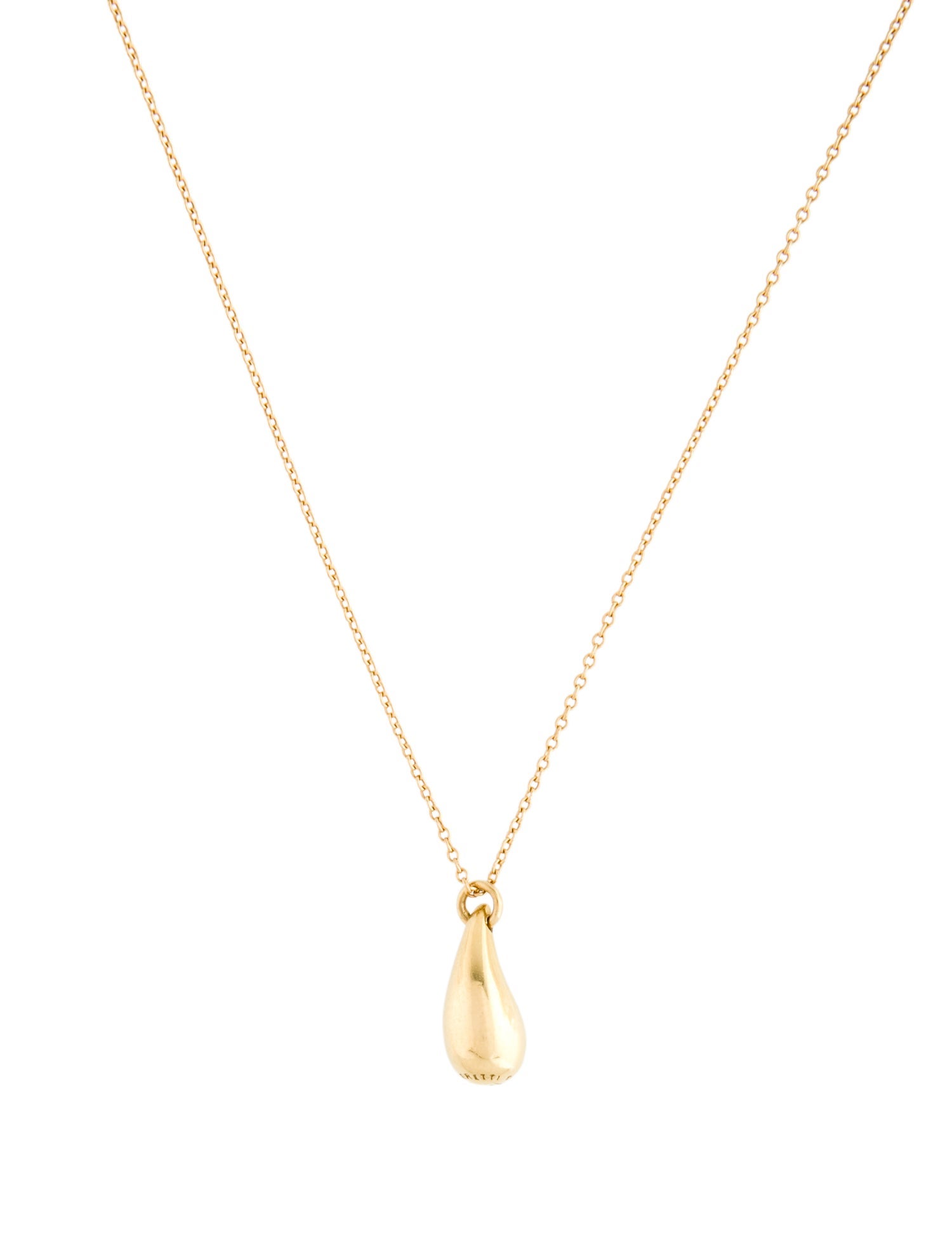 Tiffany & Co. Vintage 18K Teardrop Pendant Necklace